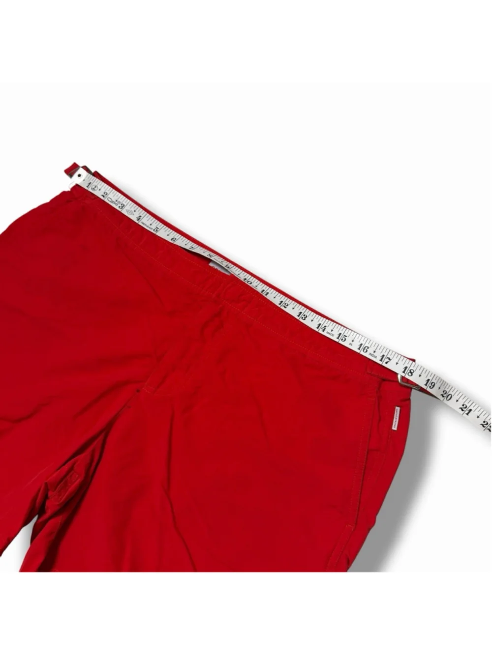 Orlebar Brown Bulldog Swim Trunks Mens 36 Adjustable Red 5” Inseam *SPOTS*